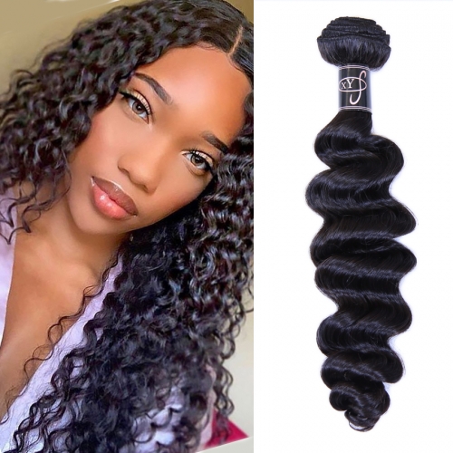 XYS Hot Selling Loose Wave Bundles 100% Unprocessed Virgin Human Hair Extensions