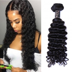 XYS Hot Selling Deep Wave Bundles 100% Unprocessed Virgin Human Hair Extensions