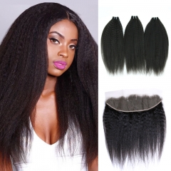 XYS Hot Selling KS / yaki Closure 100% Unprocessed Virgin Human Hair Extensions